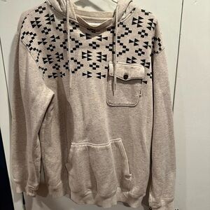 Vans Men's Beige Hoodie with Black Logo